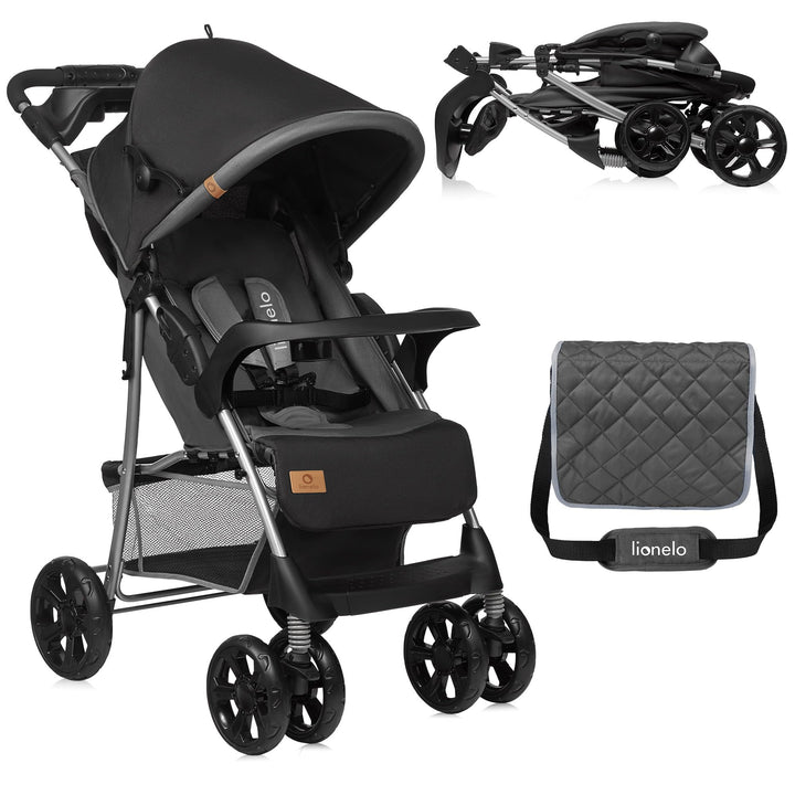 LIONELO Emma Plus Kinderwagen bis zu 15 kg, Kindersportwagen, leicht modern klein Buggy mit Liegepos