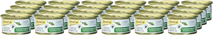 GimCat Superfood ShinyCat Duo Thunfisch mit Zucchini - Katzenfutter mit saftigem Filet ohne Zuckerzu