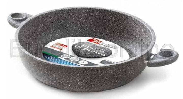ACCADEMIA MUGNANO KOCHTOPF mit 2 GRIFFEN, AUS STEIN, ALUMINIUM, ANTIHAFTBESCHICHTET, 28 cm, 100 %HER