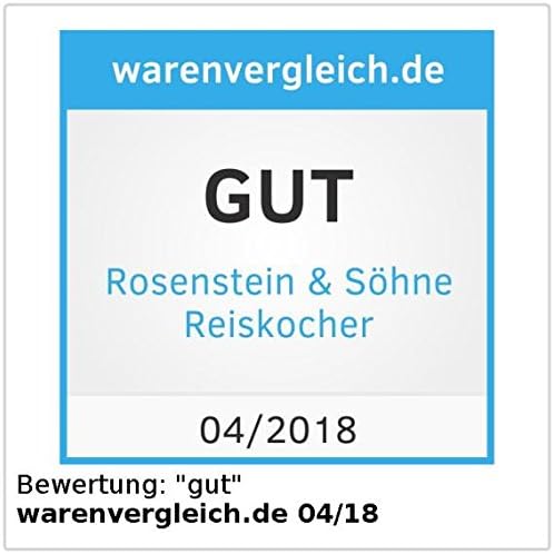 Rosenstein & Söhne Reiskocher klein: Reiskocher mit Warmhaltefunktion, 400 Watt, 1 Liter Fassungsver
