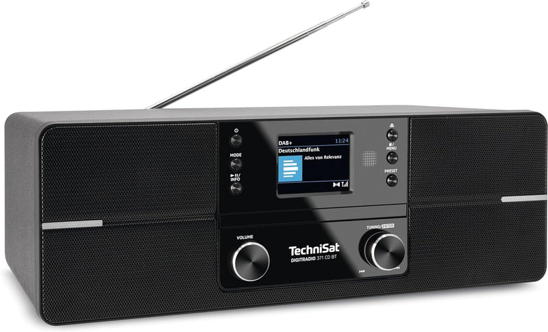 TechniSat DIGITRADIO 371 CD BT - Stereo Digitalradio (DAB+, UKW, CD-Player, Bluetooth, Farbdisplay,