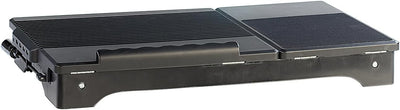 General Office Computertisch: Notebook-Tisch mit Schwanenhals-LED, höhenverstellbar, 4-Fach USB-Hub