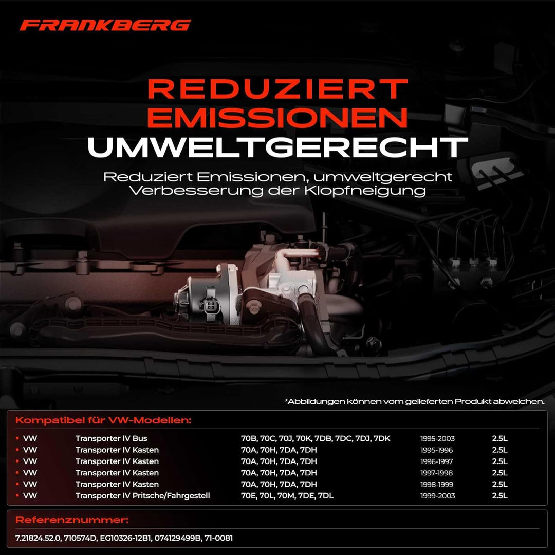 Frankberg AGR-Ventil Abgasrückführungsventil für Transporter IV 70B 70C 70J 70K 70A 70H 70E 70L 2.5L