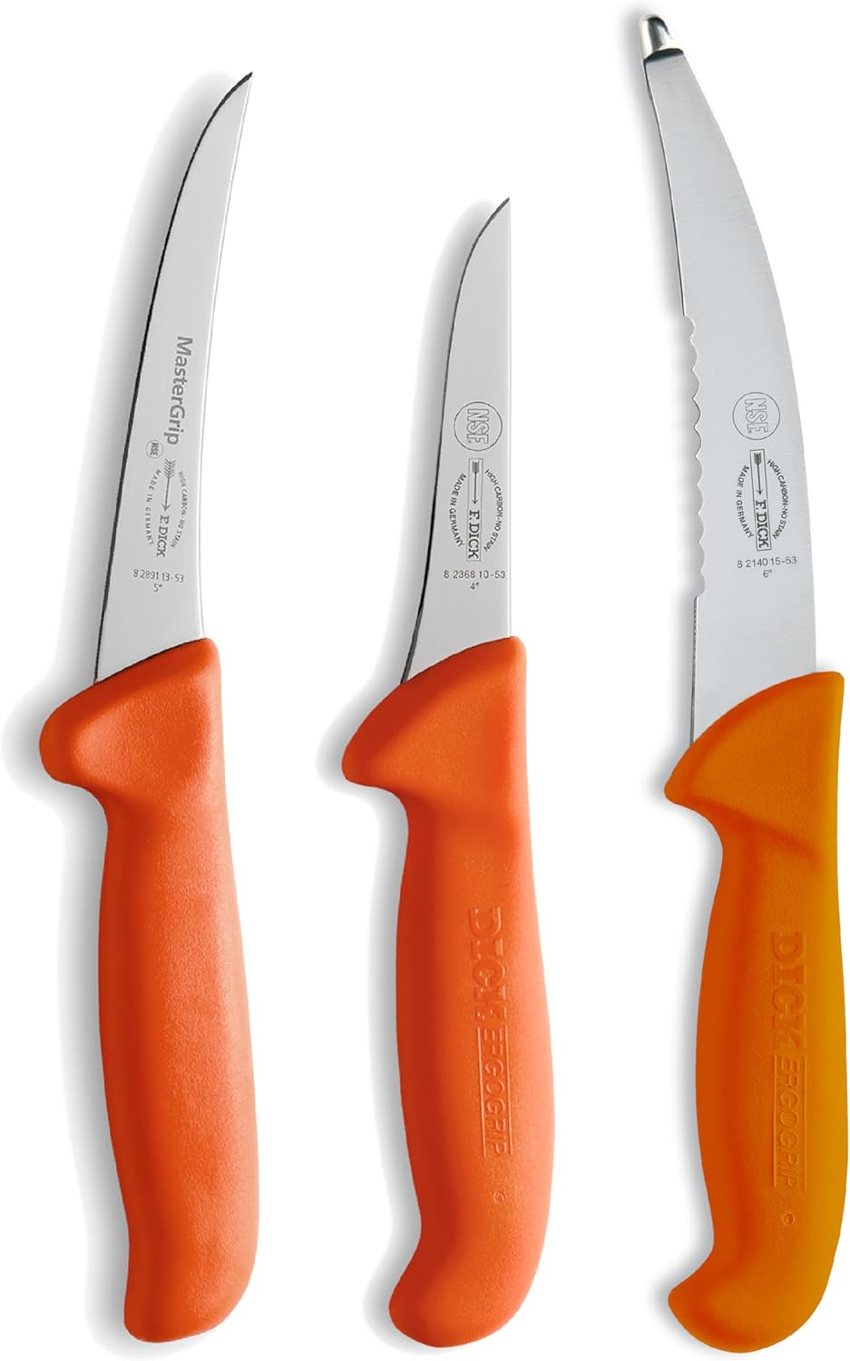 F. DICK Messer Set ErgoGrip 3-teilig „Jagd Outdoor“ (Aufbrechmesser 15 cm, Ausbeinmesser geschweift