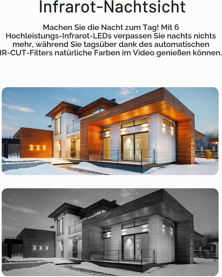 INSTAR IN-9420 2K+ Weiss - LAN/PoE/WLAN Überwachungskamera mit KI (AI) - IP Kamera - PIR - Steuerbar