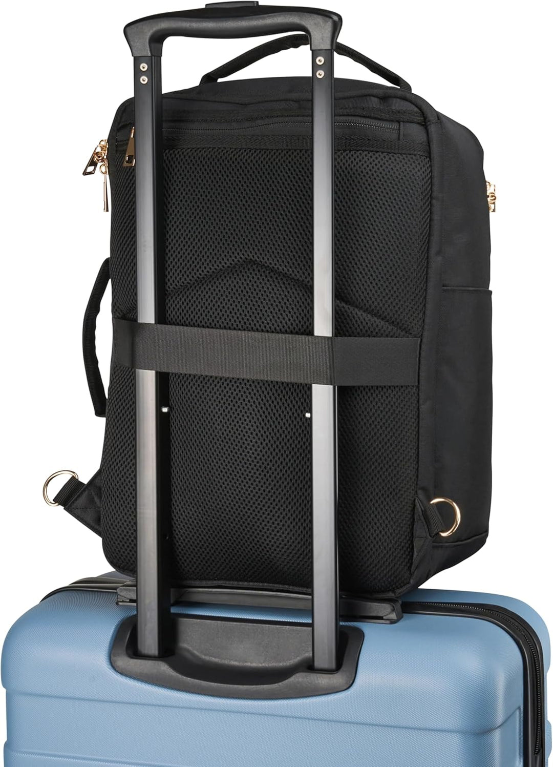 Cabin Max Handgepäck-Rucksack Backpack Reiserucksack Ryanair 40x30x20 24L 40 x 30 x 20cm Schwarz/Gol