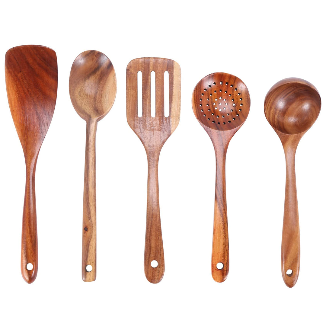 Gesunde Utensilien Set Aus Utensilien NatüRliche Antihaft Hart Spachtel und - Langlebiger, Umwelt Fr