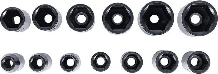 BGS Diy 95207 | Kraft-Steckschlüssel-Einsatz-Satz | Antrieb 12,5 mm (1/2") | SW 10 - 32 mm | 13-tlg.