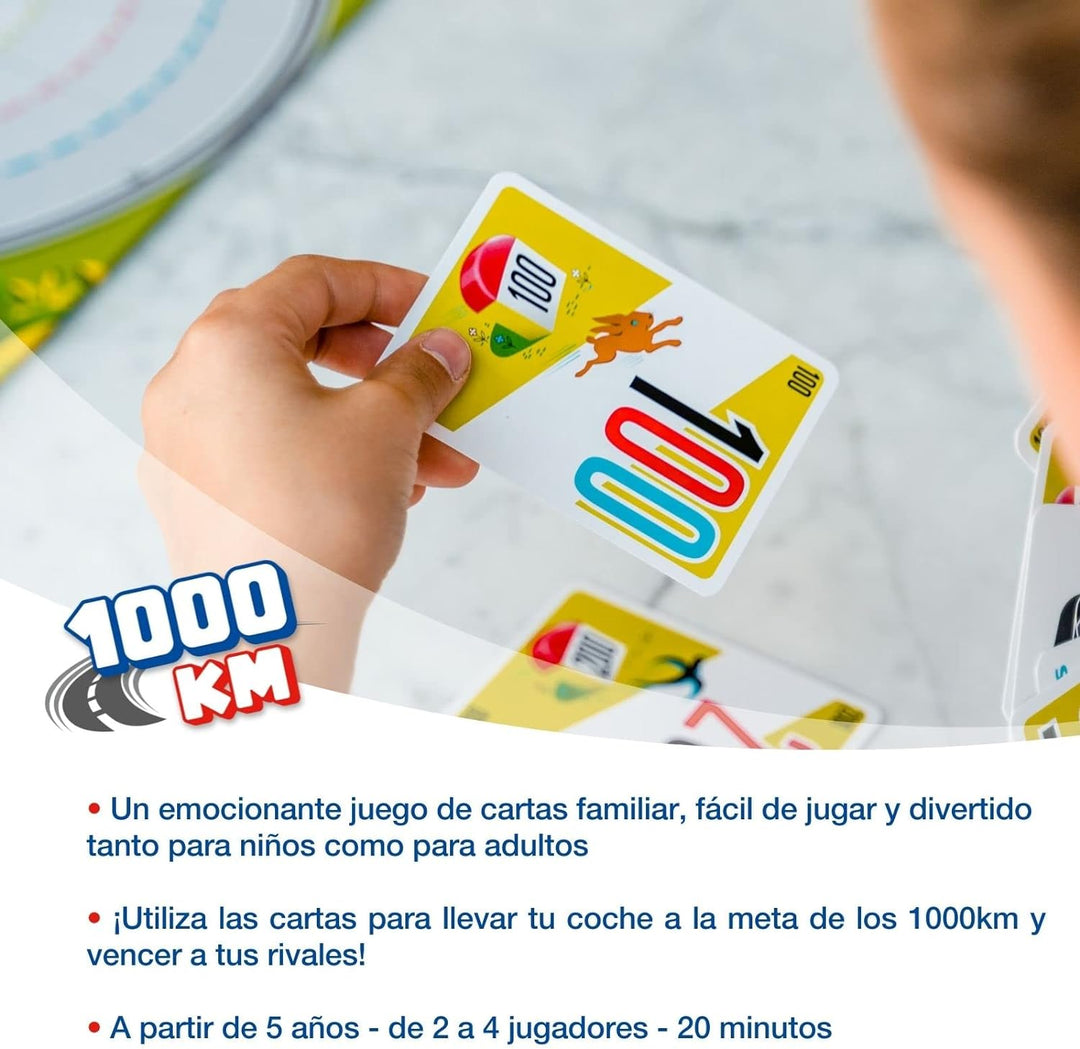 Jumbo - 1000 KM - Familien- und Kinderspiel - 5-99 Jahre - +2 Spieler - Kartenspiel - Spanisch