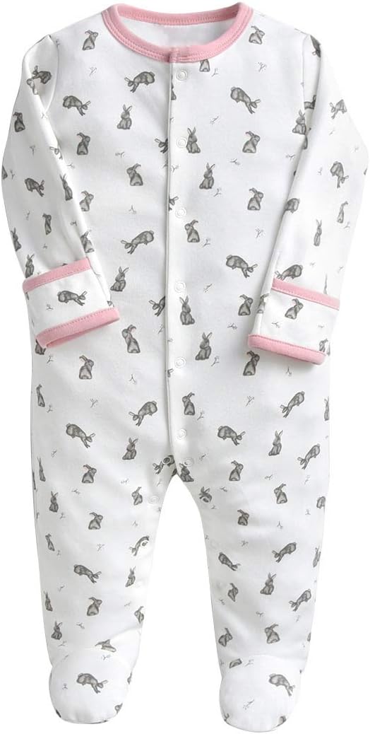 Minizone Baby Schlafanzug Pack of 3, Strampler Langarm Pyjamas Schlafstrampler 6-9 Monate 6-9 Monate
