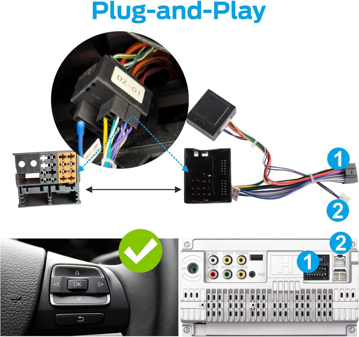 Autoradio für VW Passat Caddy Tiguan Touran Golf 5 6 GTI T5 EOS Polo mit Wireless Carplay Android Au