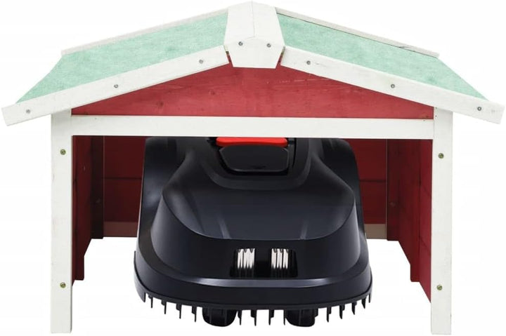 vidaXL Tannenholz Mähroboter Garage Dach Unterstand Überdachung Rasenmäher Überdachung Holzgarage Ra