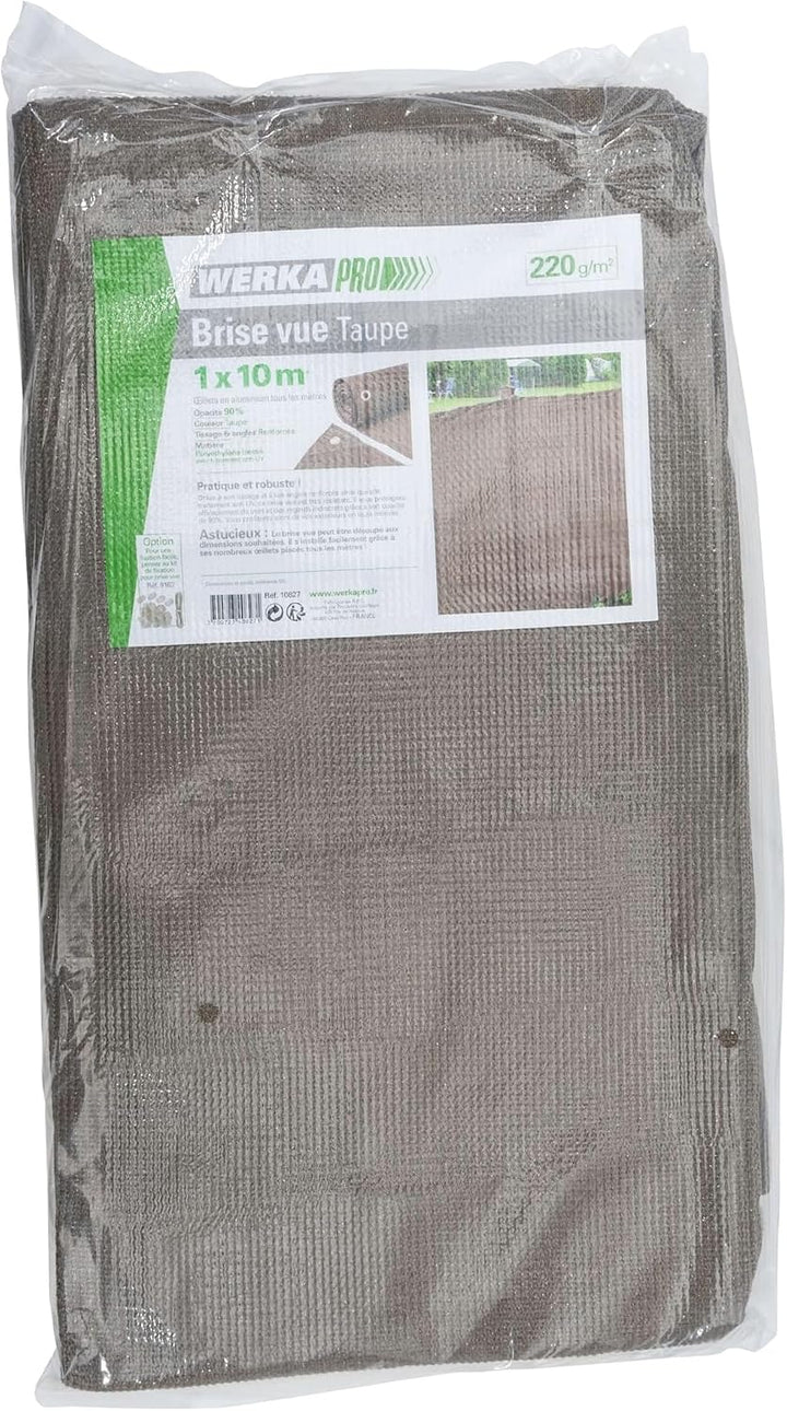 WerkaPro 10827 Sichtschutz, verstärkt, 220 g/m², Rolle 1 m x 10 m, PE 1 x 10 m, 1 x 10 m