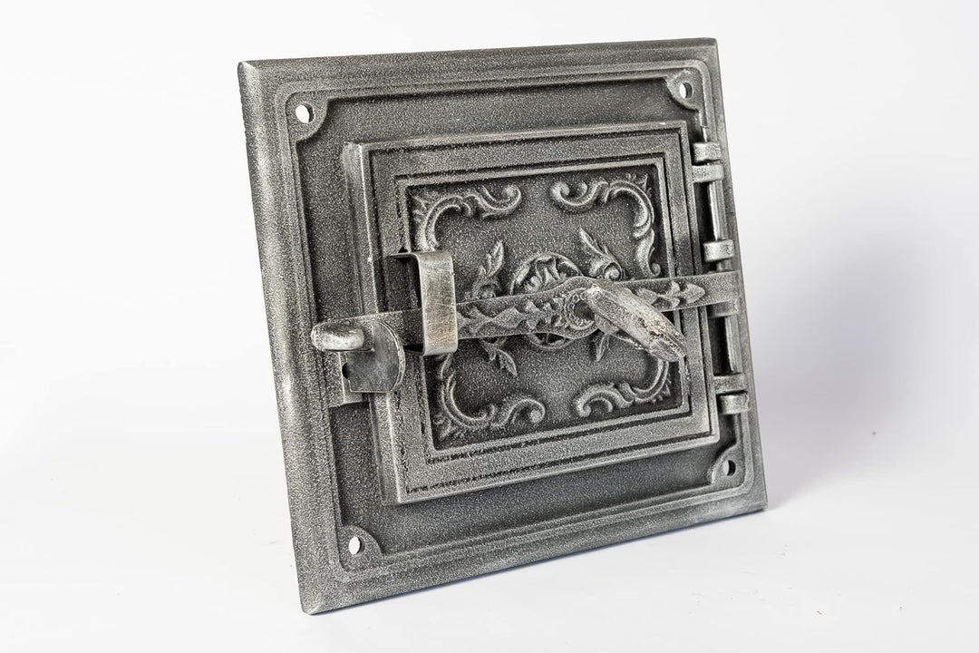 SEZAM Polish Foundry Gusseisen Schornsteinreinigung Aussentür, Alte Silberne Farbe 32.50x7x30cm, Sil