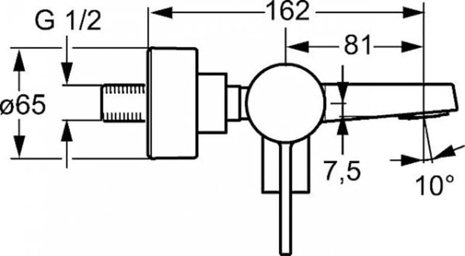Hansa Wannen-Einhebelmischer HANSALOFT 57702103 mit automatischer Umstellung,verchromt
