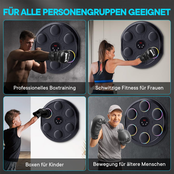 Unichefry Music Boxing Machine, Boxmaschine mit Musik & LED-Beleuchtung, 12 Geschwindigkeitsmodi und