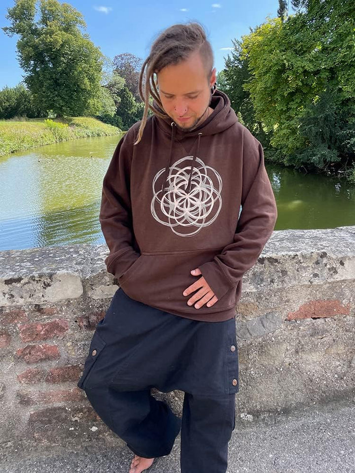 Seed of Life Hoodie braun (S), S