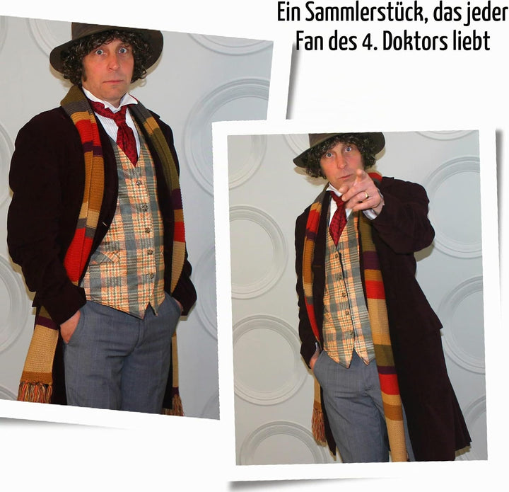 Vierter Doktor (Tom Baker) Kurzer Schal - Offiziell BBC Lizenzierte Doktor Who Schal von LOVARZI