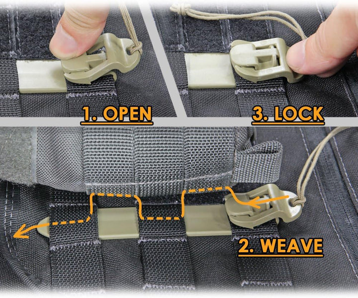 VANQUEST MOLLE-Sticks (4 Stück) Wolf Grau, Wolf Grau