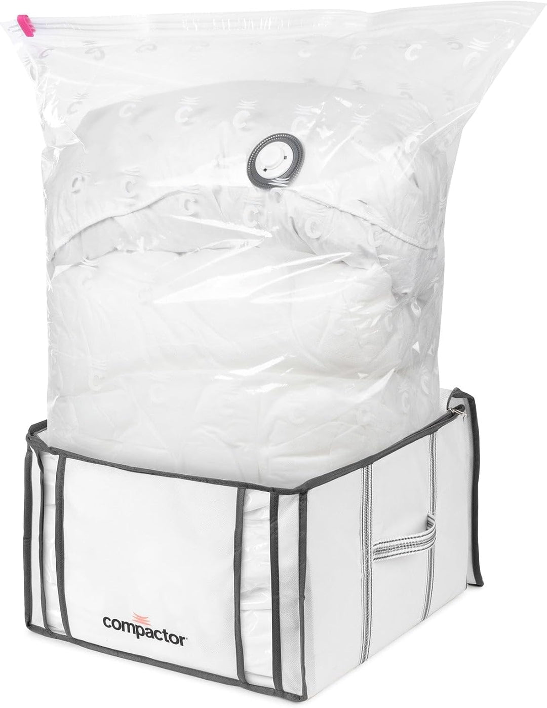 Compactor - 3er Set Aufbewahrungsboxen Life M mit Vakuumbeutel - Komprimierung von Kleidung, Kissen,