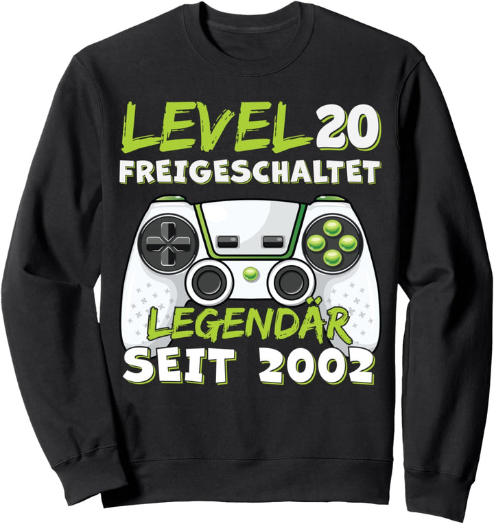 2002 Geburtstag Mann 20 Jahre Deko Lustig 20er 20 Geburtstag Sweatshirt