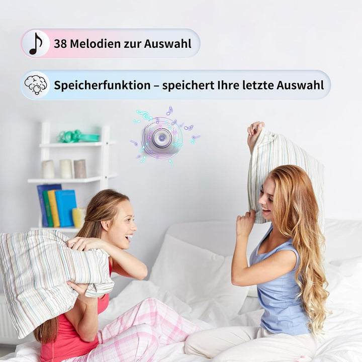 Funkklingel 1 Steckempfänger & 1 Sender, Akustische und visuelle Signale | •300 m Funkreichweite,RGB