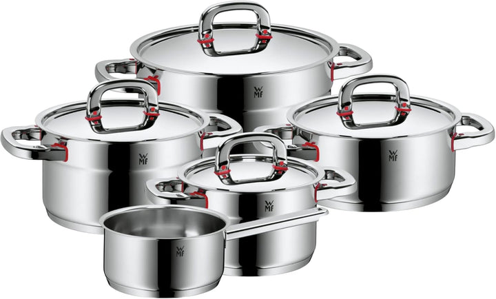 WMF Premium One Topfset Induktion 5-teilig, Kochtopf Set mit Metalldeckel, Cromargan Edelstahl polie