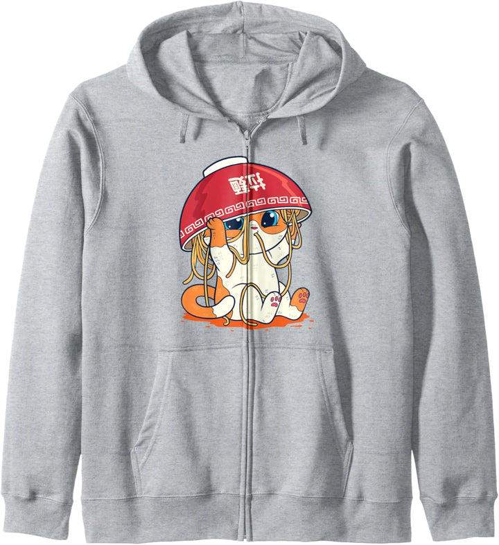 Kawaii Niedliche Anime Katze Mädchen Otaku Japanische Ramen Kapuzenjacke