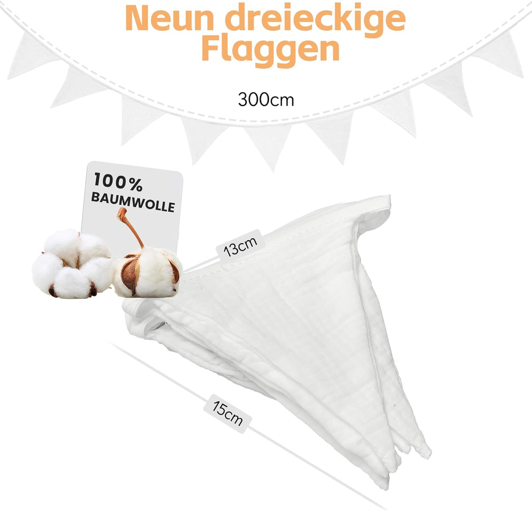 iLuane Hausbett Himmel aus 100% Baumwolle Musselin – Stoffhimmel Deko mit Schleifen – Betthimmel für