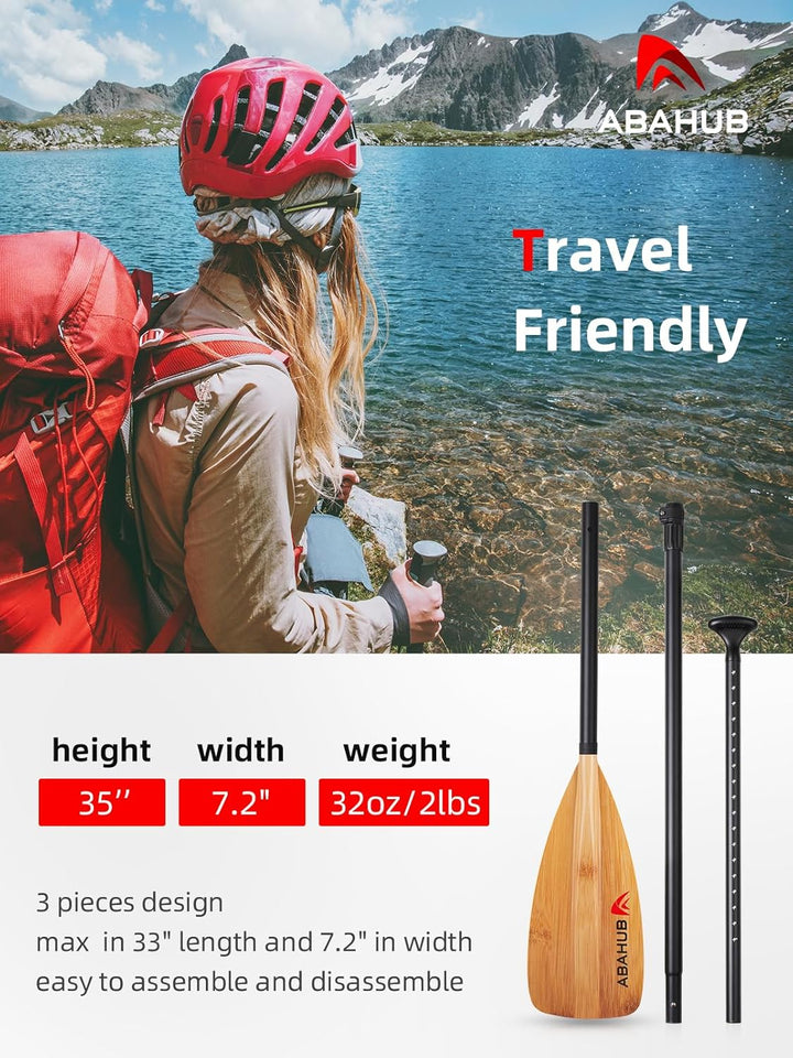Abahub SUP Paddel Aluminium Einstellbares Stand Up Paddle für Paddleboard, Aluminiumlegierung PU-bes