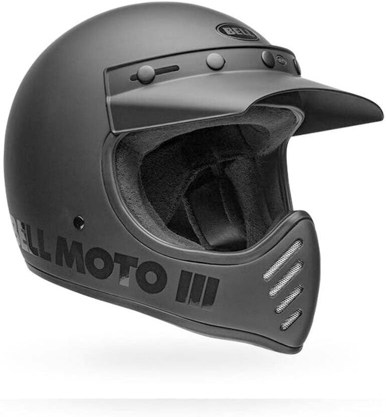 Bell Moto-3 Classic Motocross Helm (Black Matt,L (59/60))