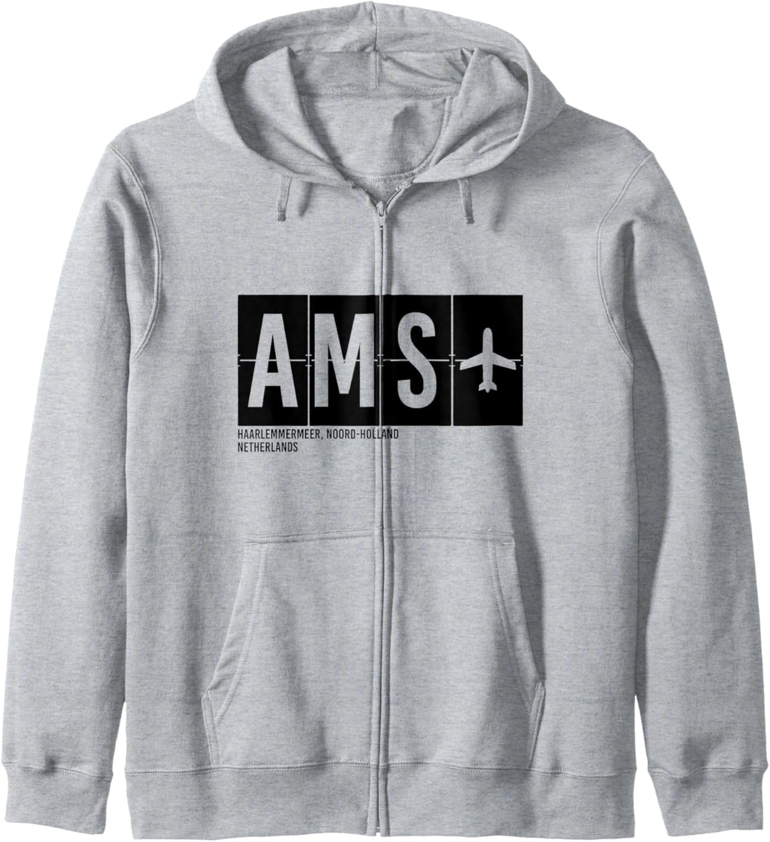 AMS Amsterdam Niederlande Flughafencode Internationale Reisen Kapuzenjacke