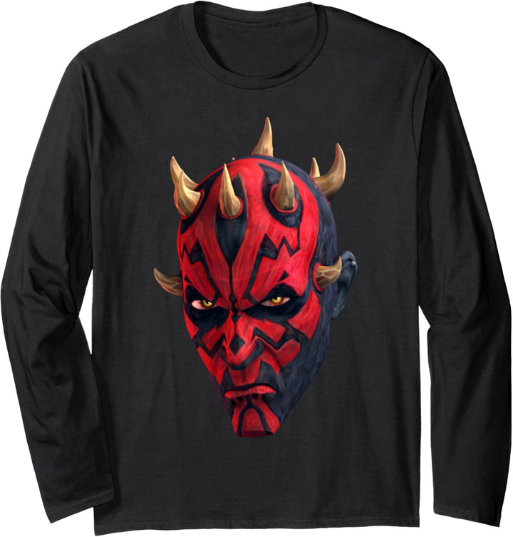 Star Wars: The Clone Wars Darth Maul Big Face Langarmshirt