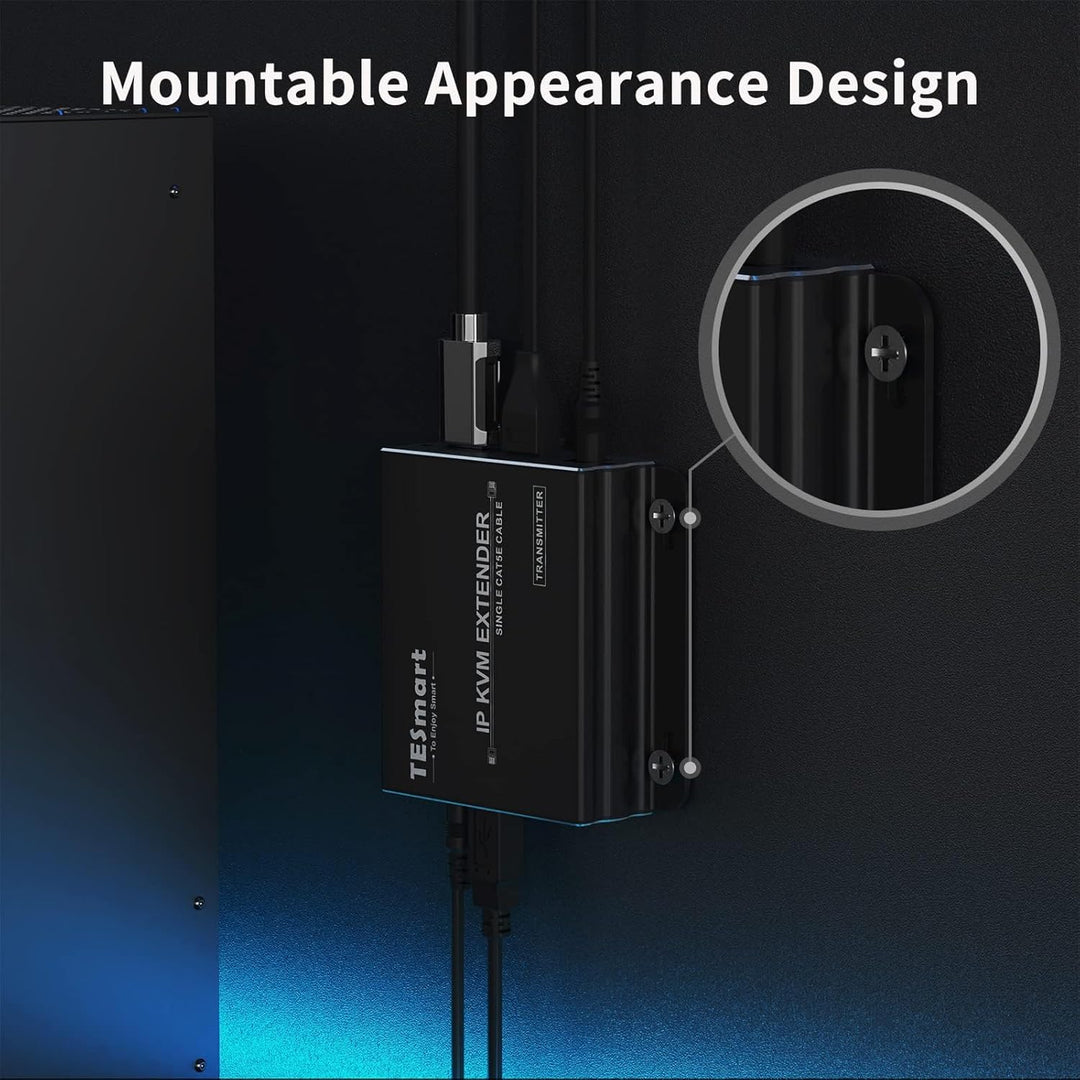 TESmart Stabiler HDMI KVM Extender Multipoint zu Multipoint 1080P 60Hz über ein einziges Cat5e/6 Kab
