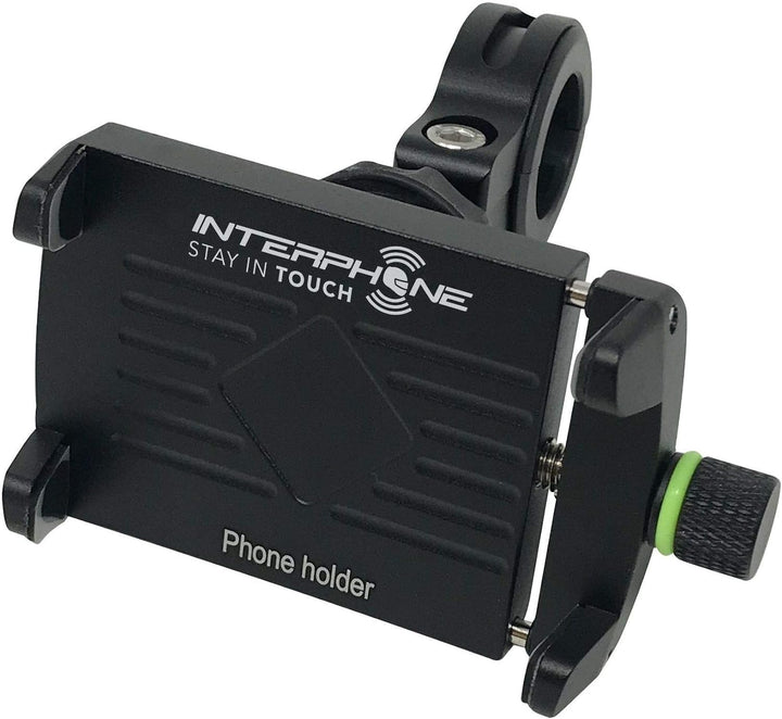 Interphone Cellularline SMMOTOALU | Motorradhalterung, Schwarz – Halterung (Telefon, Motorrad, schwa