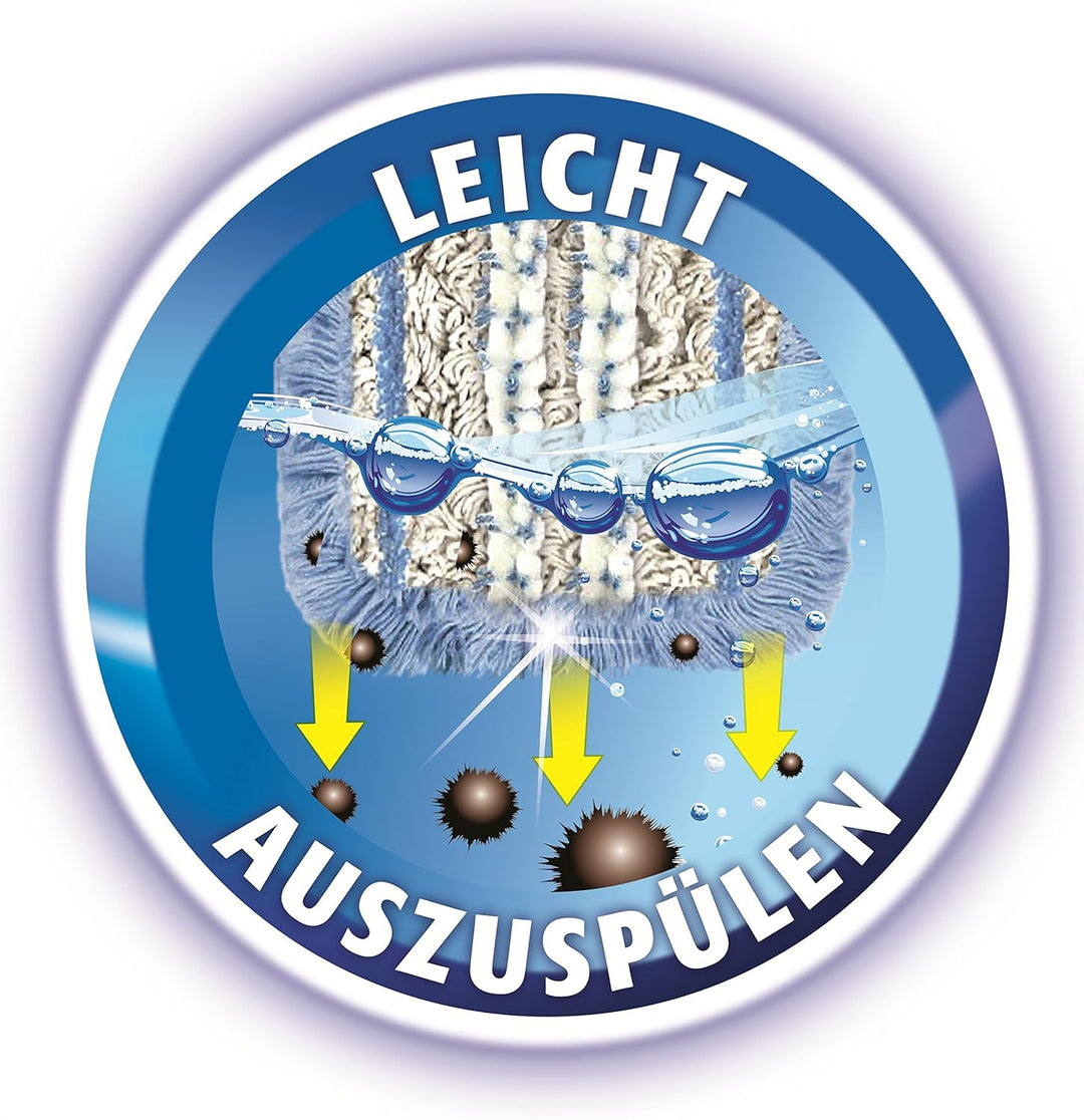 Vileda extrafeucht Ultramat Bodenwischer Ersatzbezug, 1er Pack Ultramat Weiss-blau-grau 0.12 kg, Ult