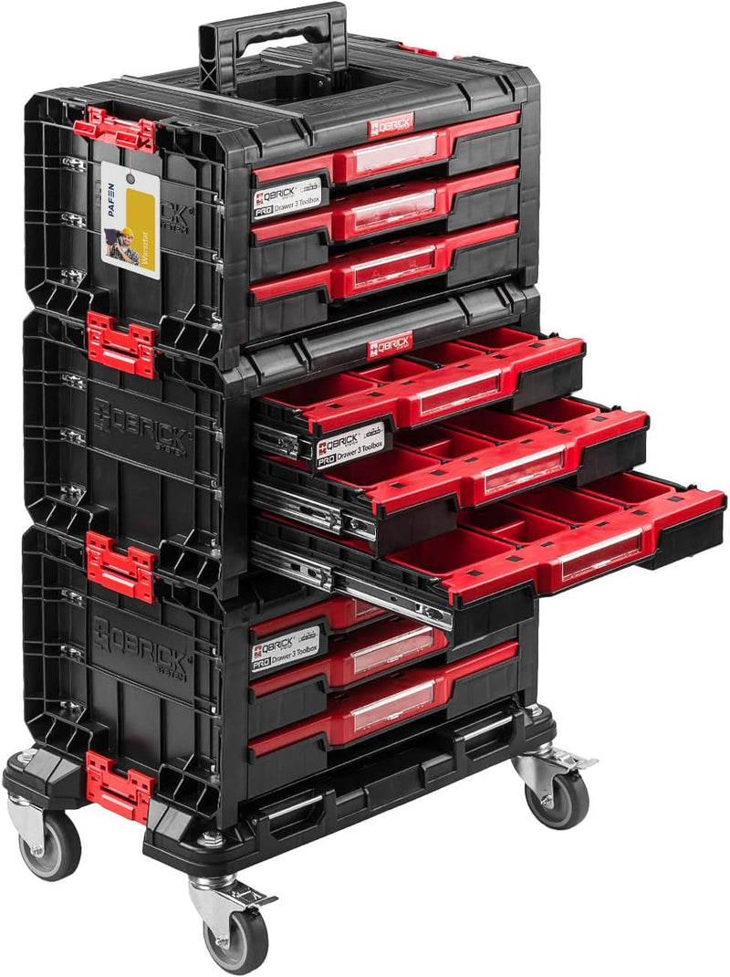 PAFEN Rollende Werkstatt Werkstattschublade - 500 x 325 x 860 mm – Premium Werkzeugkasten auf Rädern