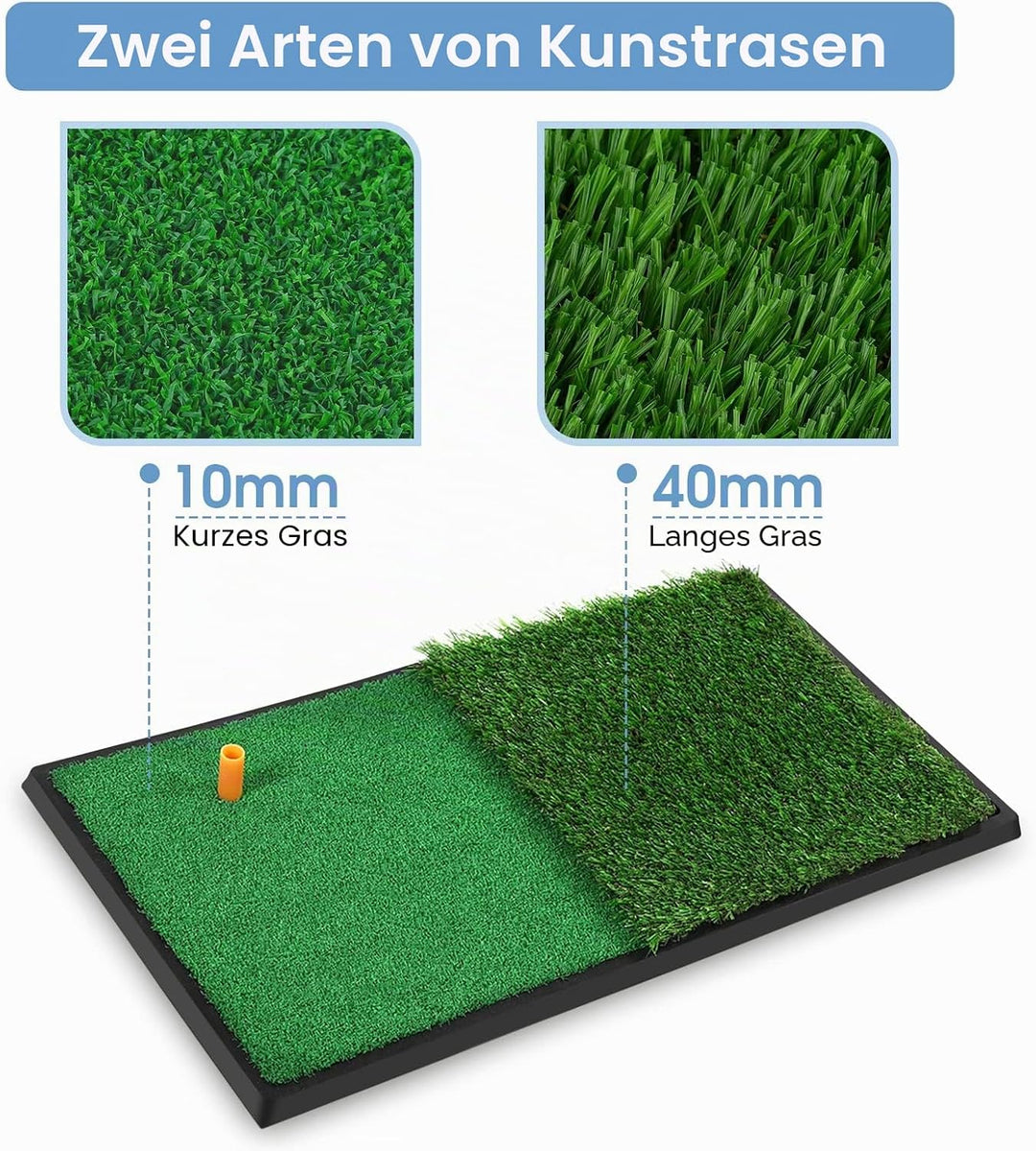 Abschlagmatte, Schlagmatte Golf-Übungsmatte Schlagmatte für Indoor Outdoor Trainingshilfen Mini Fair