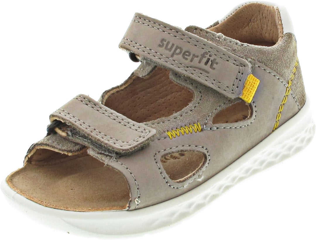 Superfit Baby Jungen Lagoon Sandale Knöchelriemen, Beige Gelb 4000
