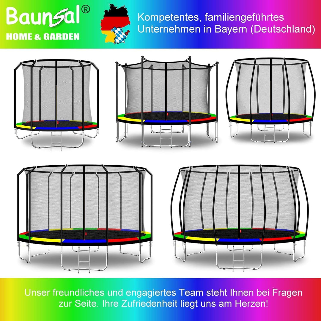 Baunsal® Trampolin Randabdeckung Ø 183 244 250 275 300 305 335 366 370 396 400 427 430 457 460 487 4