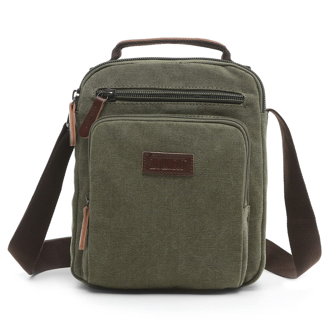 DORRISO Mode Herren Umhängetasche Leinwand Schultertasche Klein Schultertaschen Leicht Kuriertasche