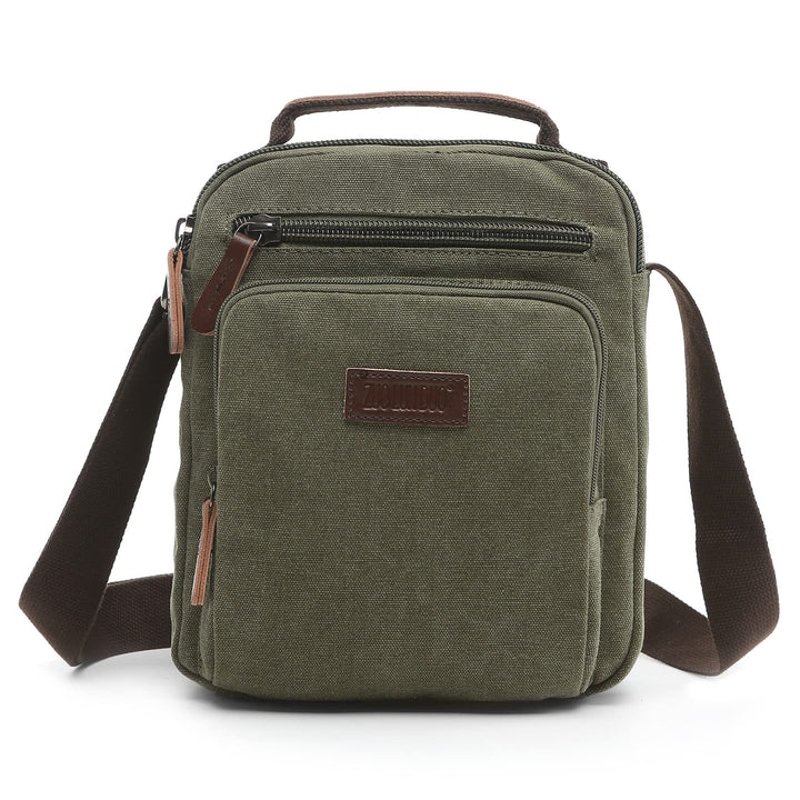DORRISO Mode Herren Umhängetasche Leinwand Schultertasche Klein Schultertaschen Leicht Kuriertasche