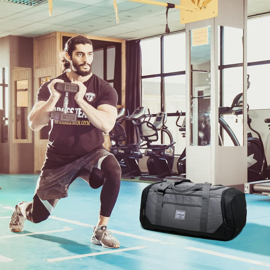 Laripwit Reisetasche Herren 40L Mittelgross Sporttasche mit Schuhfach und Nassfach Weekender Travel
