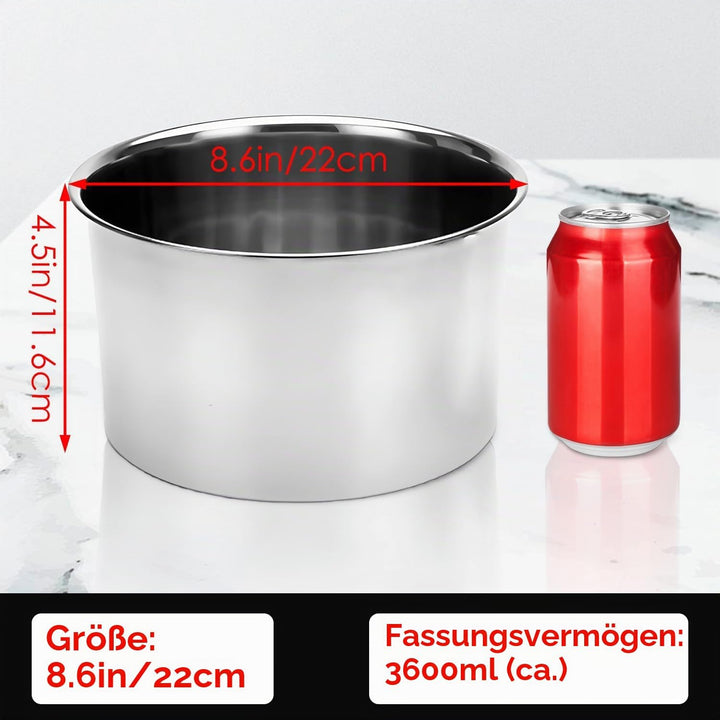 Edelstahl Stahl Topf, Stockpot mit Deckelinduktionstopf Hotelpfannen aus Edelstahl Runde Stapelbare