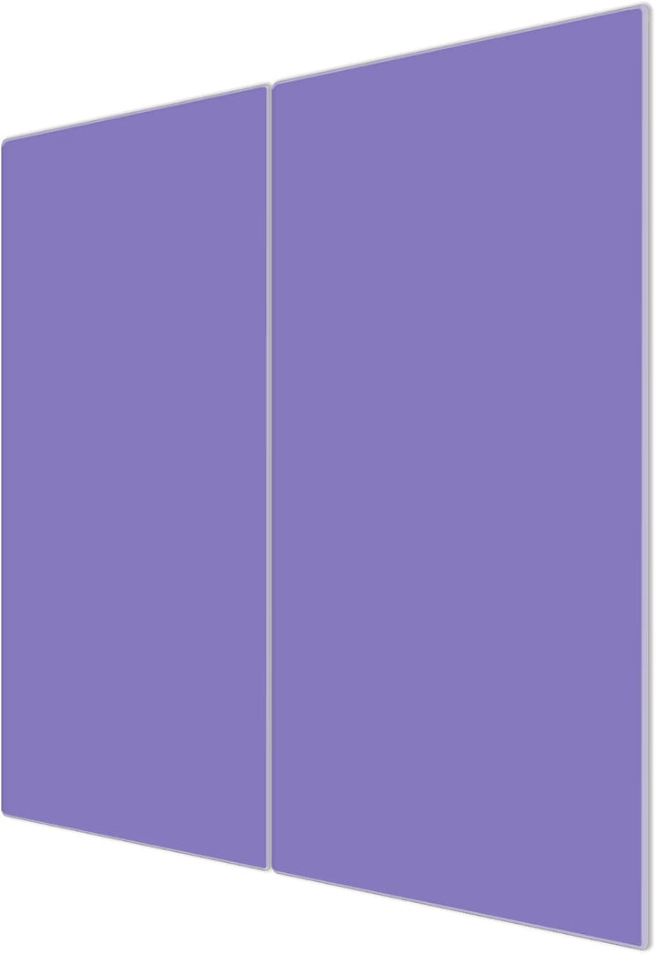banjado® Herdabdeckplatte Glas 2-teilig je 30x52 cm/Schneidebrett Herdabdeckung mit Motiv Lavendel/H