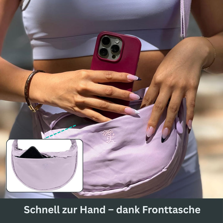 FUCHS &amp; REBELL® Moon Bag BELA - Smart &amp; Nachhaltig – Fahrrad Crossbody Tasche mit 3-Punkt-Gurt-Syste