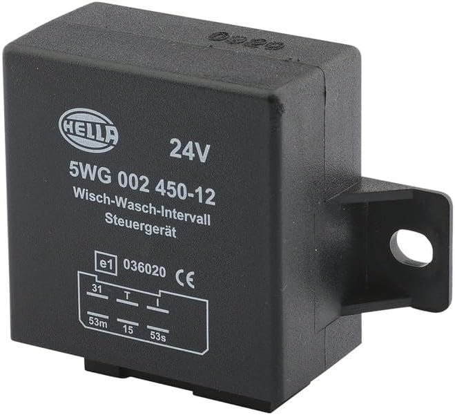 HELLA - Relais, Wisch-Wasch-Intervall - 24V - 6-polig - mit Halter - 5WG 002 450-121