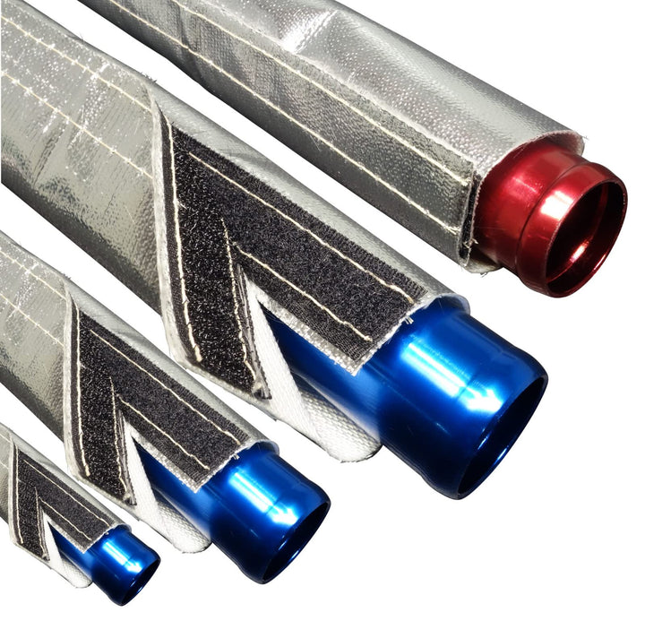 Schlauchland 1m Alu-Titan Hitzeschutzschlauch ID 60mm Klettverschluss *** Heat Sleeve Thermoschutz I