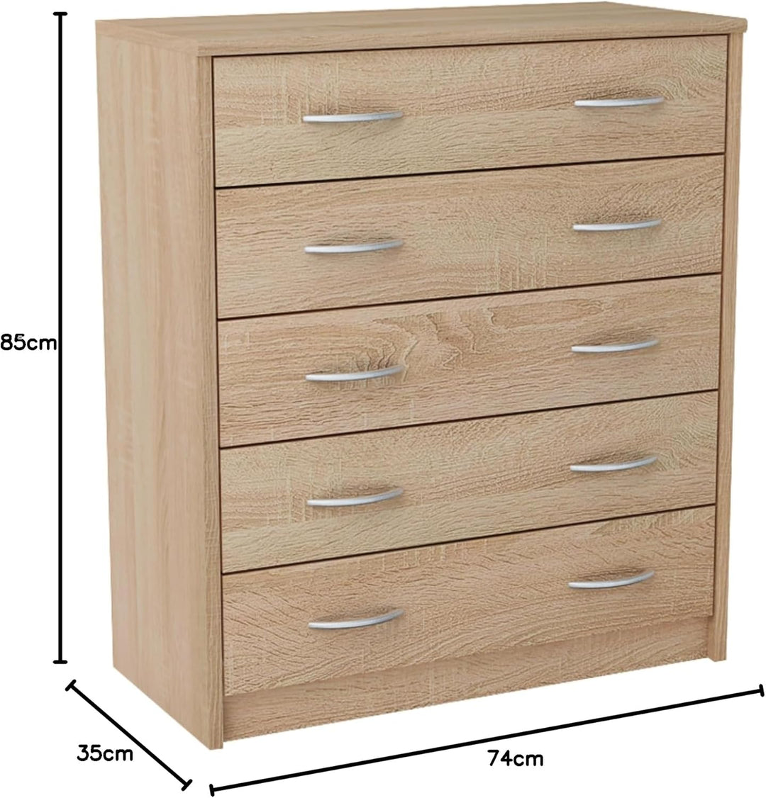 Home Collective Schuhschrank mit 5 aufklappbaren Schubladen, Schuhregal mit 5 Fächern weiche abgerun