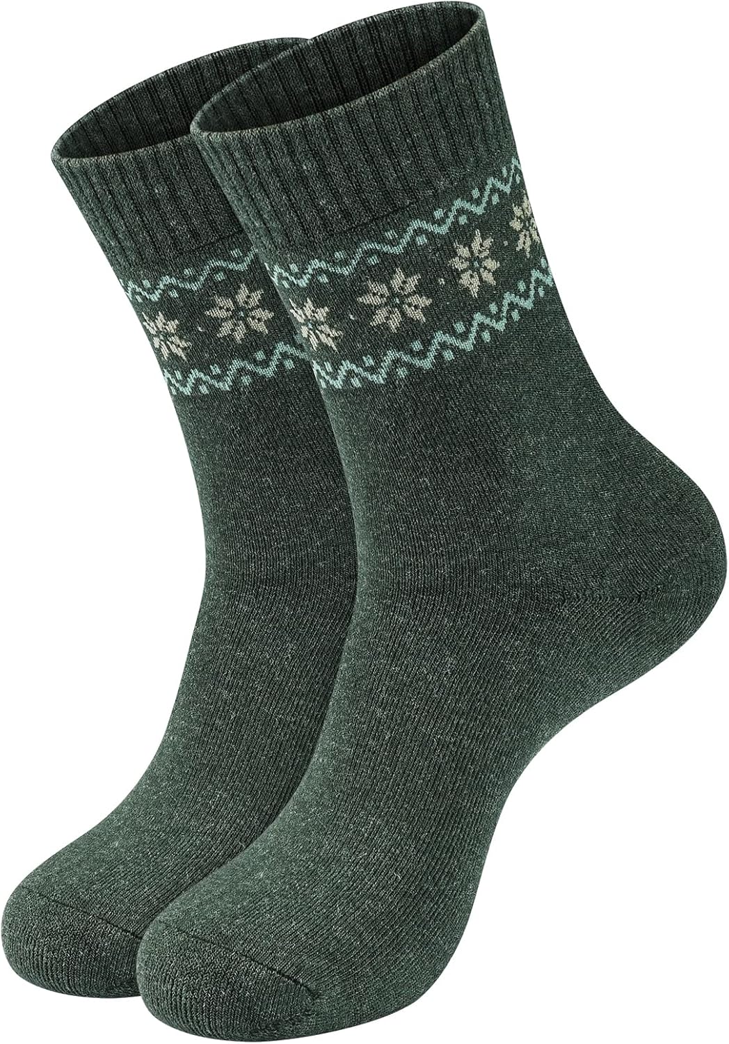 4 Stück Winter Warme Wollsocken Frauen Socken Wandersocken Strick Outdoor Freizeit Socken für Frauen
